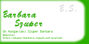 barbara szuper business card